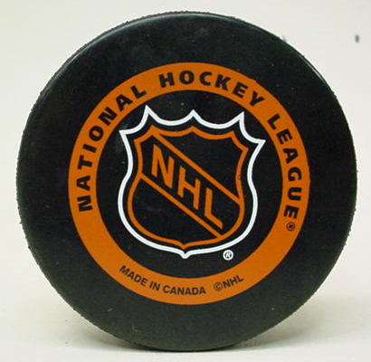 What are NHL pucks made of?